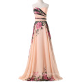 Grace Karin Strapless Flower Pattern Chiffon A line Long Prom Dresses CL7503